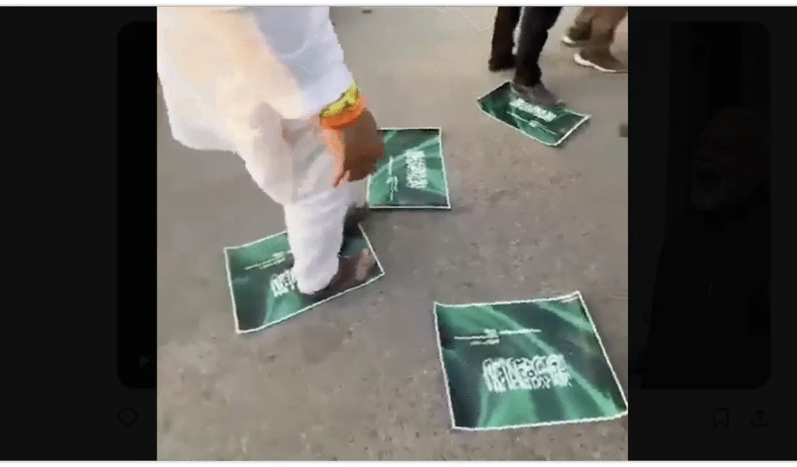 Indians Step on Saudi Flag With Kalima