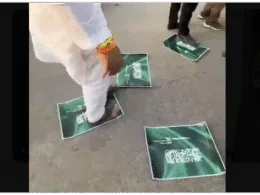 Indians Step on Saudi Flag With Kalima