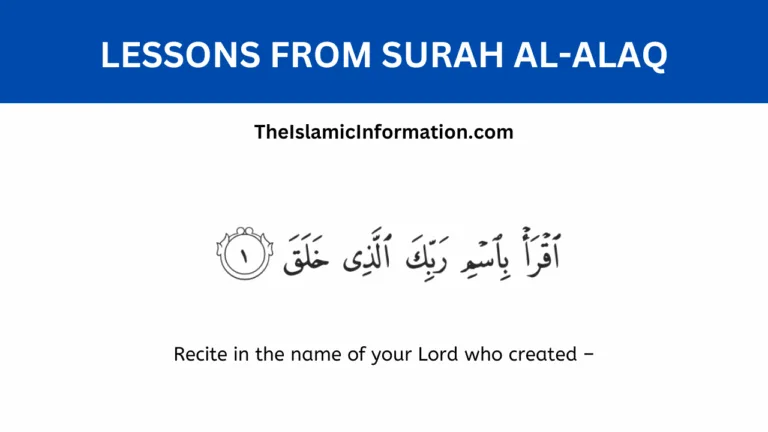LESSONS FROM Surah Al Alaq