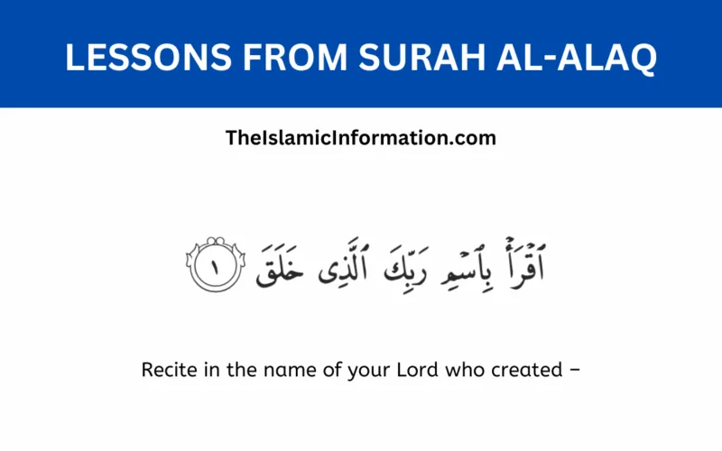 LESSONS FROM Surah Al Alaq