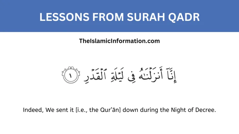 LESSONS FROM Surah qadr