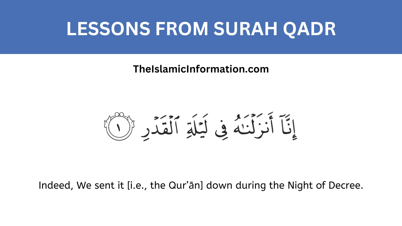 LESSONS FROM Surah qadr