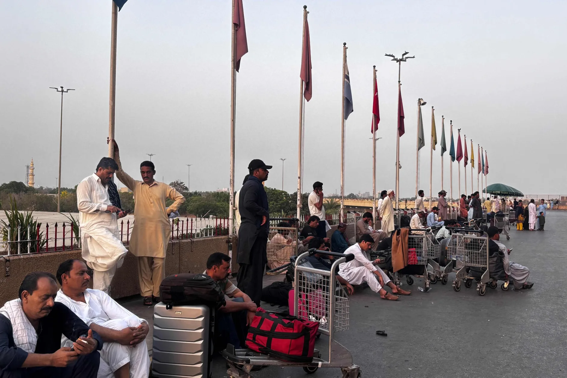 Hajj 2025 Flights From Pakistan and India Disrupted After Escalation 7 passengers wait at karachi international airport