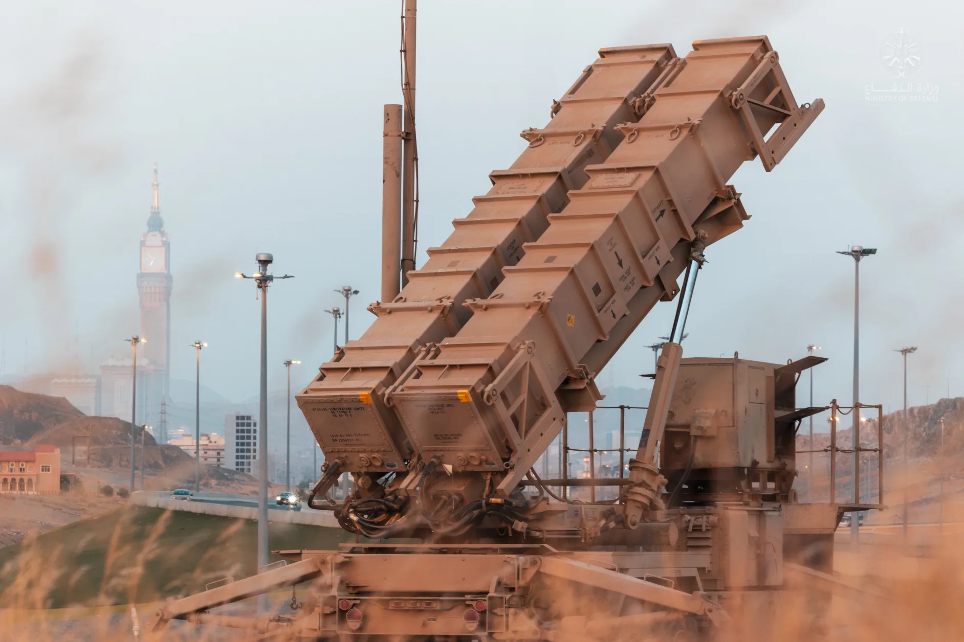 Saudi Arabia Uses U.S.-Made Patriot Missile Systems To Protect Masjid al Haram and Nabawi 6 Raytheon MIM 104 Patriot missile system