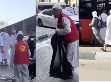 chinese pilgrims cleaning makkah streets 2025