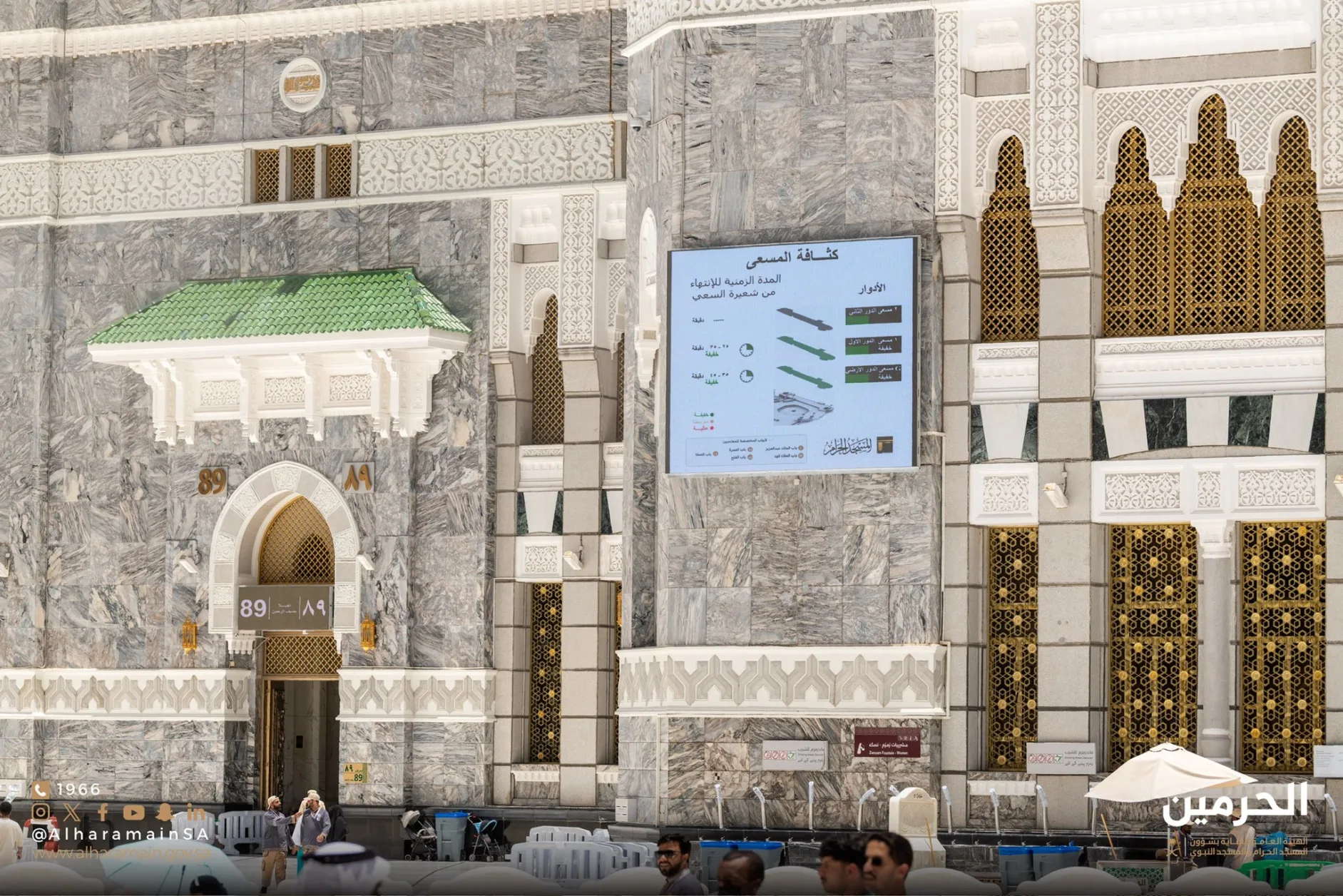 Screens to Monitor Mataf and Sa'i Crowds Installed in Masjid al Haram 8 crowd screens masjid al haram