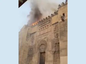Fire damages Spain Historic Cordoba Mosque