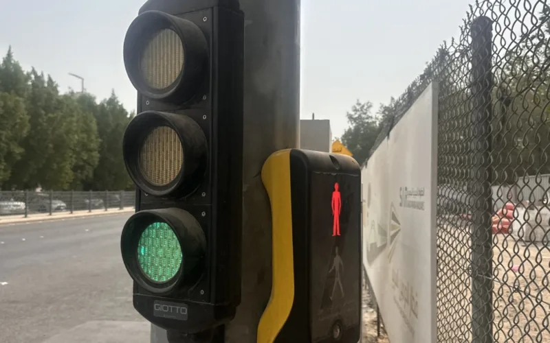 Pedestrian Signals Activated Near Haramain Train Station in Makkah