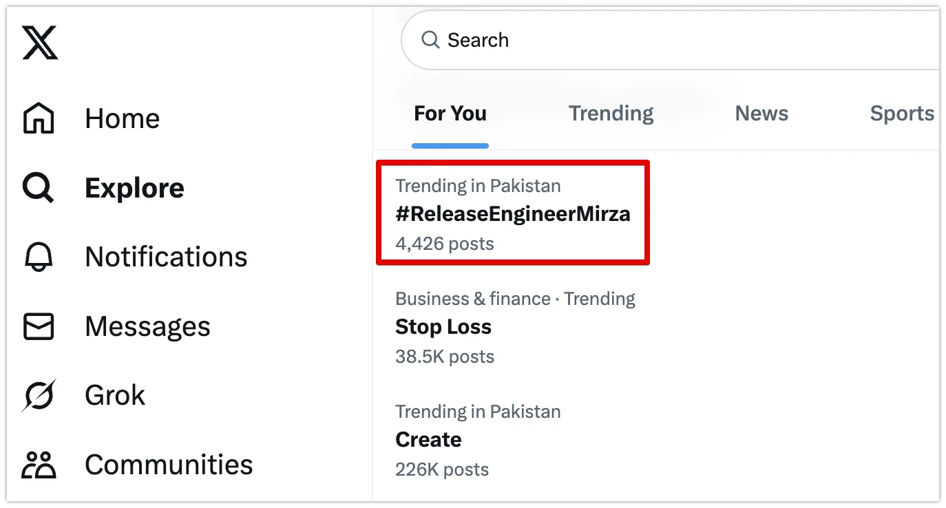 Release Engineer Mirza trends on Twitter