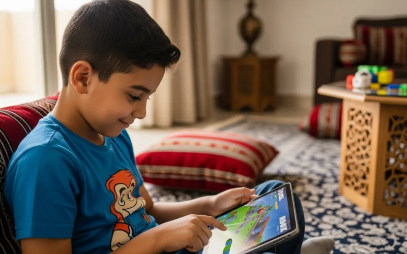 arab kid playing roblox