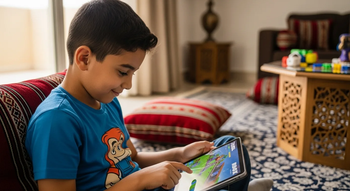 arab kid playing roblox