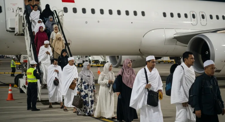 indonesian pilgrims plane