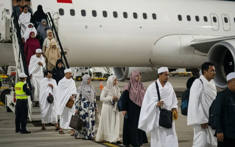 indonesian pilgrims plane
