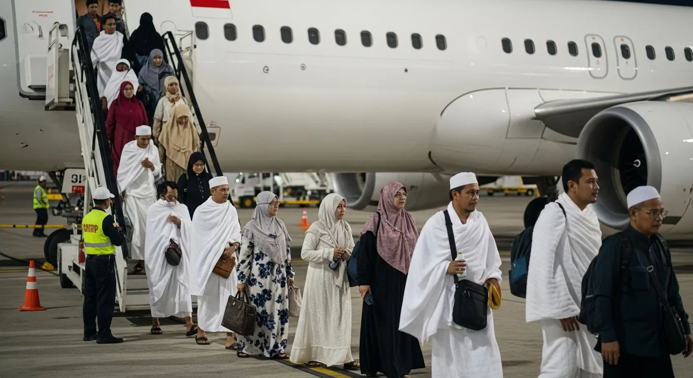 indonesian pilgrims plane