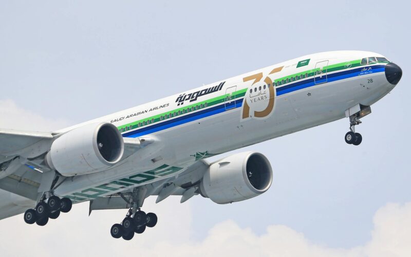 saudi arabian airlines 75 years livery
