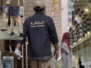 Cleaning Staff In Masjid an-Nabawi Gets New Uniforms 2025