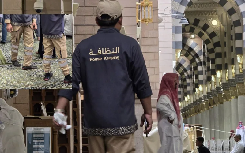 Cleaning Staff In Masjid an-Nabawi Gets New Uniforms 2025