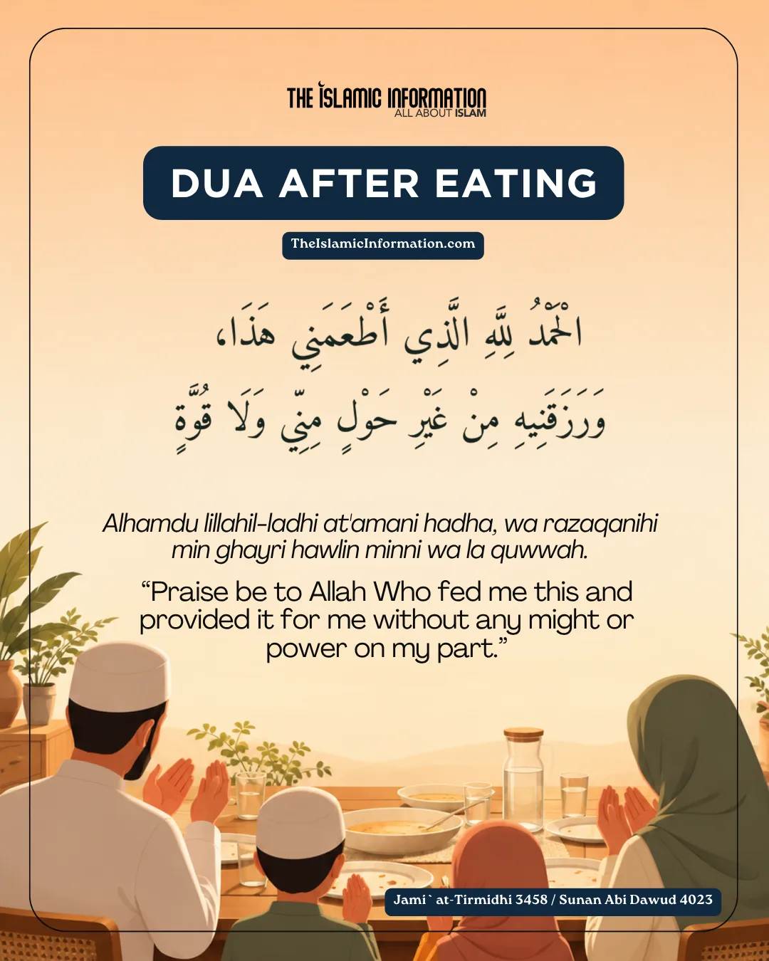 Dua After Eating