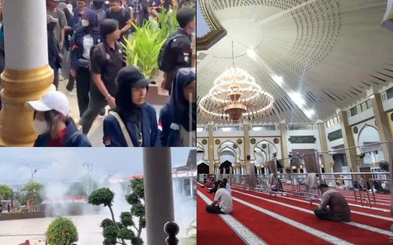 Indonesian Protests 2025 Baitul Izzah Mosque Bengkulu