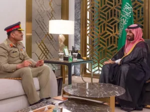 field marshal arsim munir with crown prince Muhammad Bin Salman