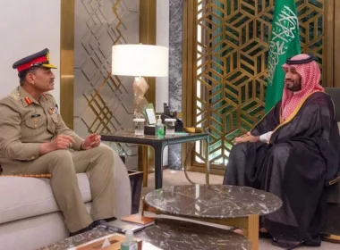 field marshal arsim munir with crown prince Muhammad Bin Salman