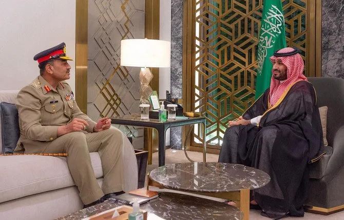 field marshal arsim munir with crown prince Muhammad Bin Salman