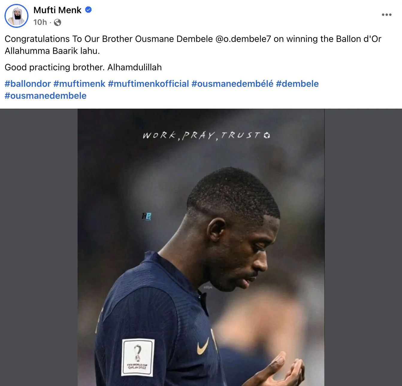 Mufti Menk about Ousmane Dembele