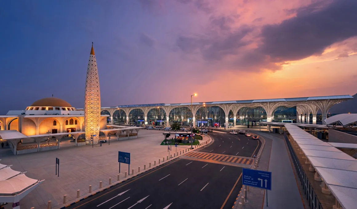 madina international airport sunset 2025