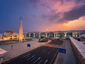 madina international airport sunset 2025