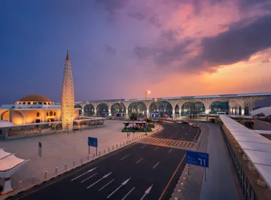 madina international airport sunset 2025