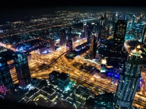 timelapse cityscape photography during night time
