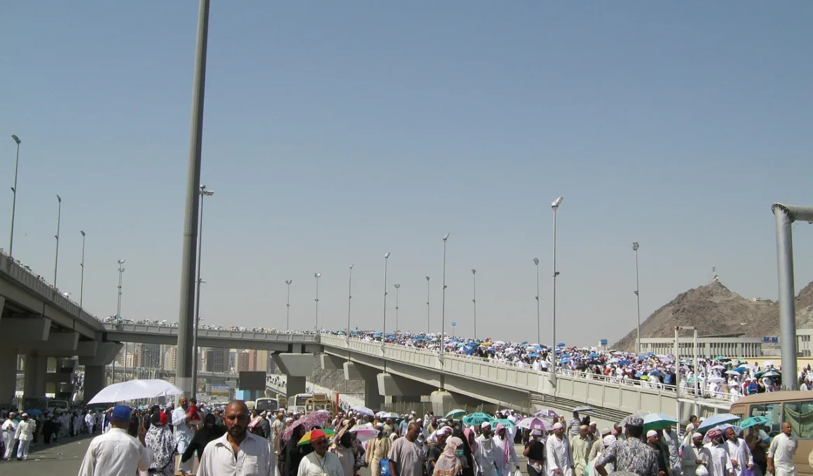 pilgrims walking