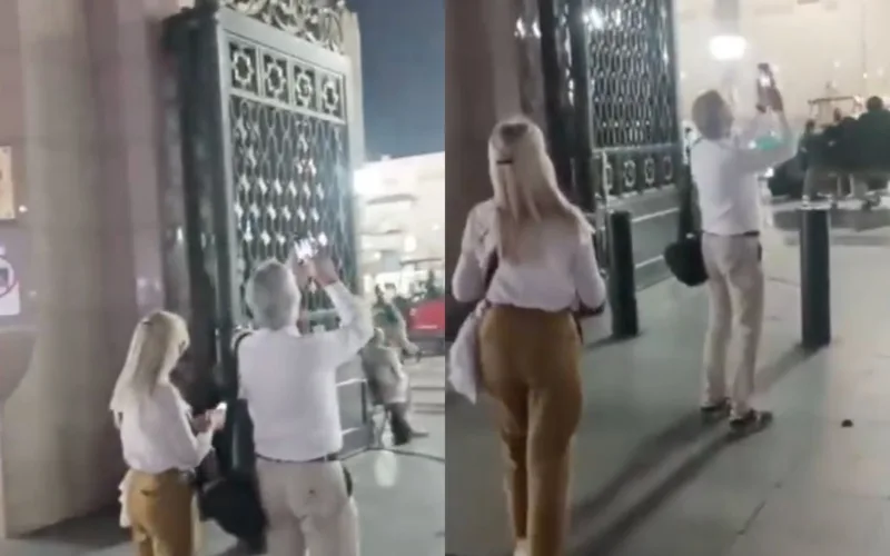 Western Tourist In Masjid an Nabawi Sparks Outrage