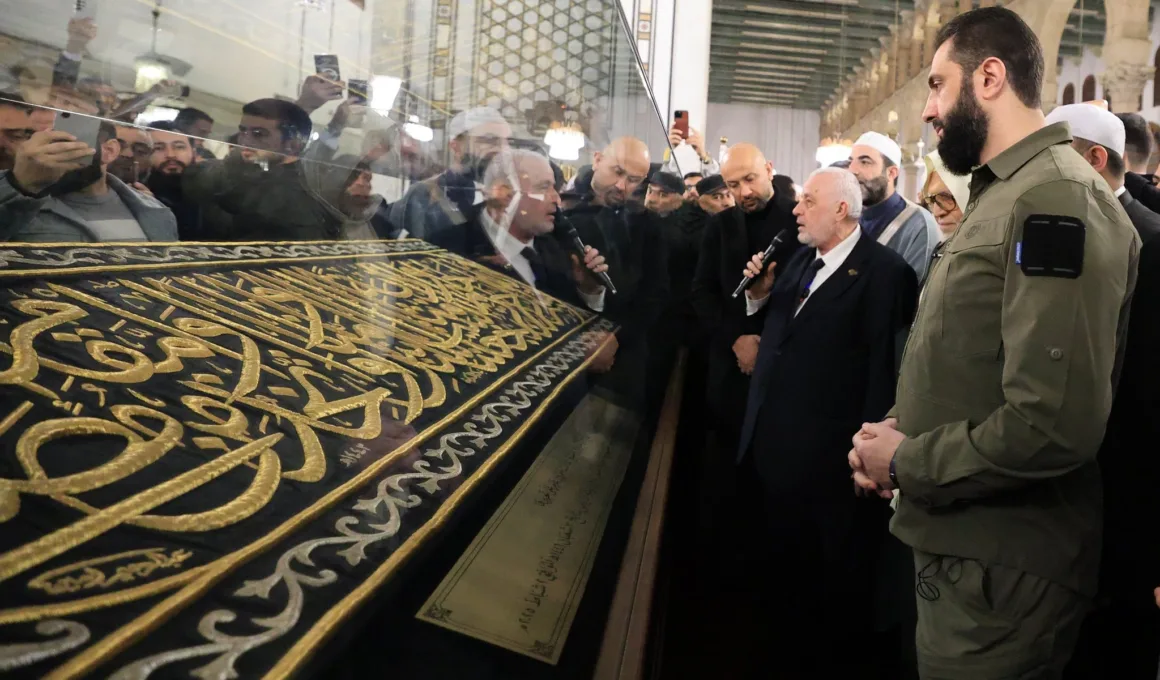 kiswah in ummayad mosque in syria