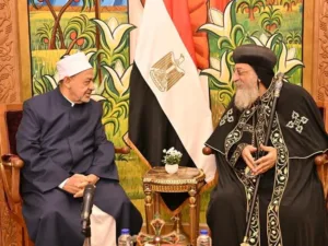 al azhar grand imam with Pope Tawadros II 5 jan 2026
