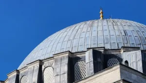 exterior dome of mosque in istanbul turkiye