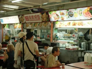 bustling singapore hawker center dining scene
