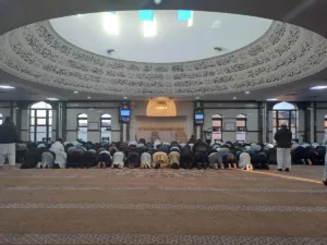 The upstairs prayer room is a serene space, perfect for quiet reflection and meditation.