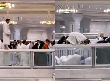 Makkah Police Detains Worshipper Found Praying on Top of Railing at Masjid al-Haram