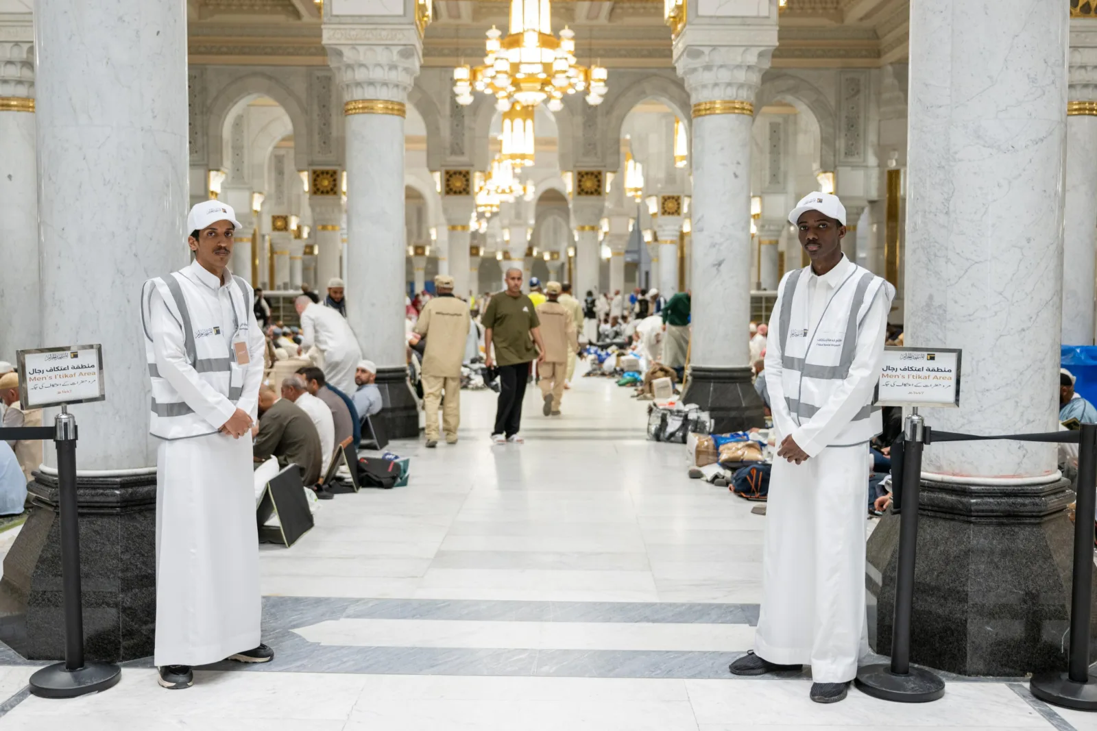 ramadan 2026 designated area for Male itikaf participants in Masjid al-Haram