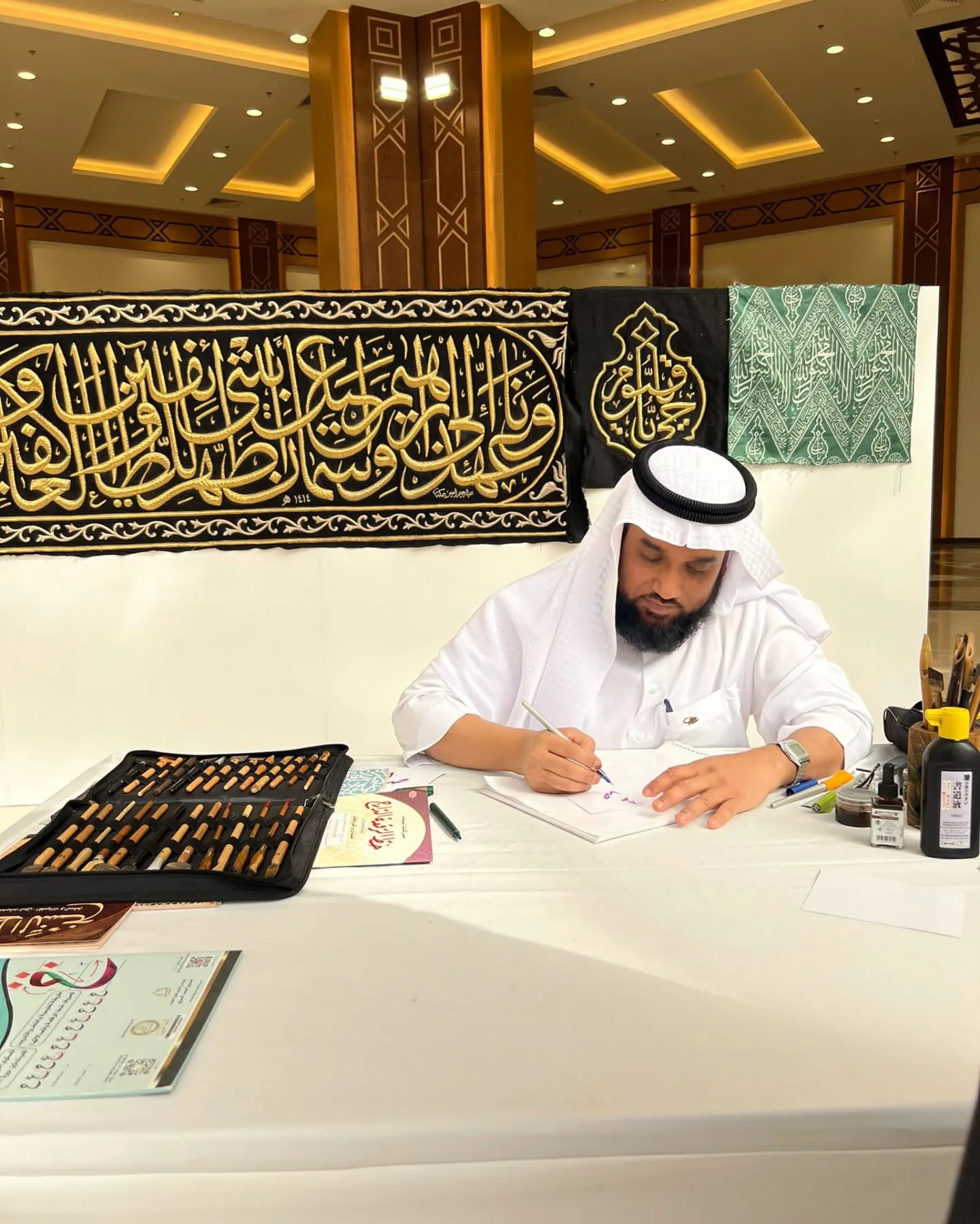 Mukhtar Alam Shaqdar on his desk