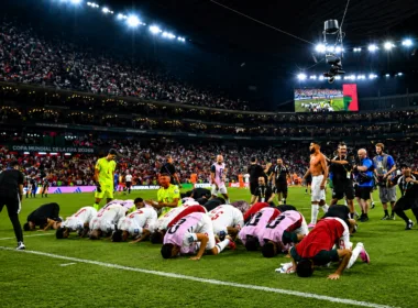 Team Morocco Perform Sujood After Beating the Netherlands at the 2026 FIFA World Cup