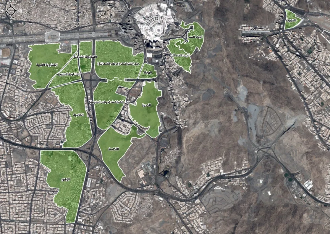 designated zones for properties in Makkah