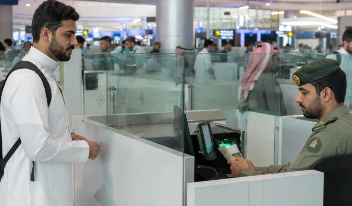 saudi man at immigration