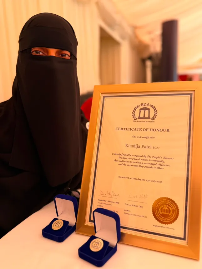 The Patron of the British Citizen Award, Lord Mott, said Khadija does valuable work inspiring and supporting young people 
