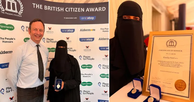 at The British Citizen Award ceremony.
