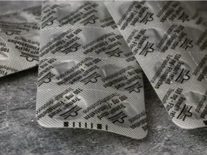 tramadol blister pack on concrete surface