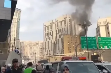 Makkah Grand mosque near fire 8 sept 2026