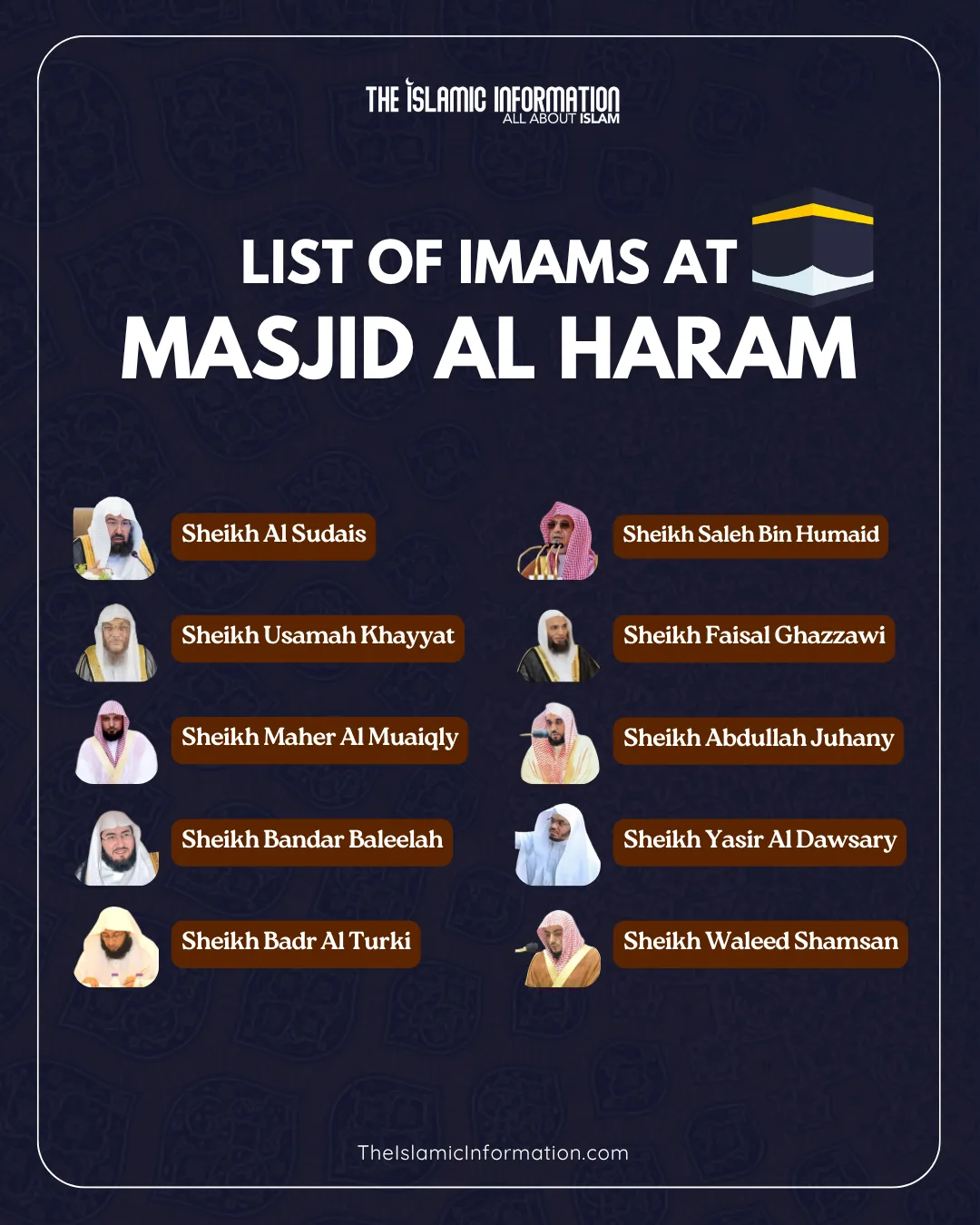 list of imams masjid al haram