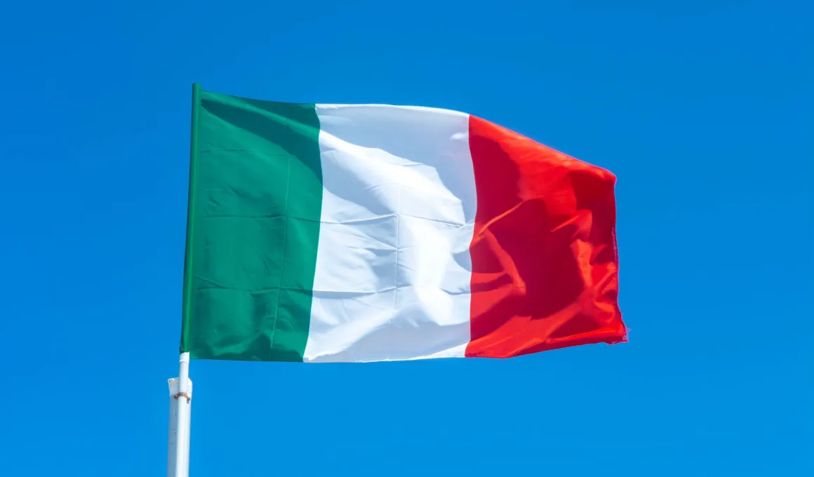 flag of italy against blue sky
